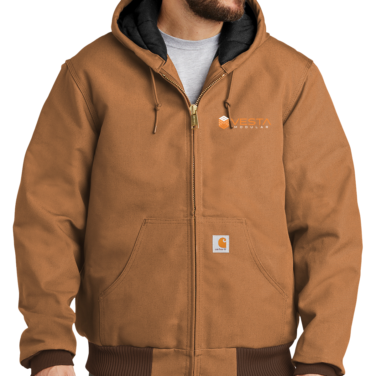 ***TALL SIZES ONLY*** Vesta Modular | Carhartt ® Tall Quilted-Flannel-Lined Duck Active Jac